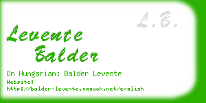 levente balder business card